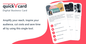 Quick vCard Pro – SaaS Digital Business Card Maker – Laravel CMS