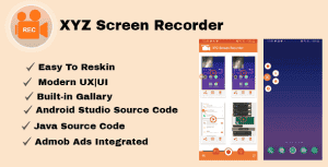 XYZ Screen Recorder | Native Android App | Admob Ads