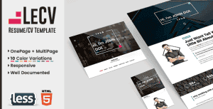 LeCV – Creative responsive resume / CV template