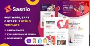 Sasnio – Software, SaaS & Startup HTML5 Template