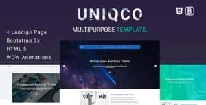 Uniqco – Multipurpose Responsive Bootstrap Landing page Template.