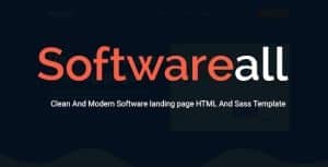 Softwareall – Software landing Page HTML And Sass Template