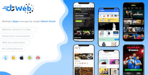 DTWeb – Convert Website to a Flutter App | multiple webapp supprot | Laravel admin panel