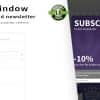 Popup window editor with newsletter