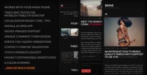 BRAVE – A dark, clean, fully responsive WP theme