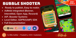Bubble Shooter – Unity Template Project (Android + iOS + AdMob)