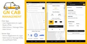 GN Cab Management – Ionic Cab Booking, Taxi Booking Android & iPhone App, PHP Codeigniter