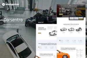 Carsentro – Car Dealer & Listing Company Elementor Template Kit
