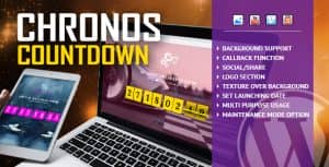 Chronos CountDown – Responsive Flip Timer With Image or Video Background – WordPress Plugin