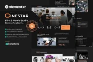 Cinestar – Film & Video Production Elementor Template Kit