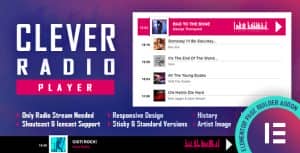 CLEVER – HTML5 Radio Player With History – Shoutcast and Icecast – Elementor Widget Addon