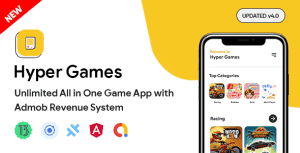 Hyper Games – All in One Game App | AdMob | Unlimited Games | Capacitor Android App