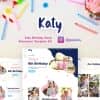 Katy – Kids Birthday Party Planner & Invitation Elementor Template Kit
