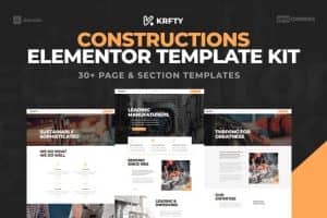 KRAFTY – Construction & Industry Elementor Template Kit