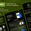 Upmoney – Fintech Mobile App Elementor Template Kit