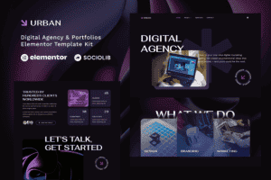 Urban – Dark Digital Agency & Portfolios Elementor Template Kit