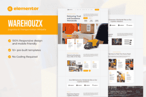 WareHouzx – Transportation & Logistics Elementor Template Kit
