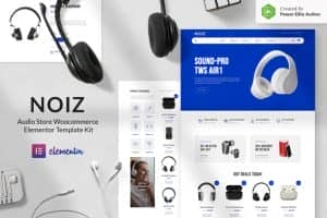 Noiz – Audio Store WooCommerce Elementor Template Kit