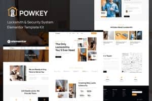 Powkey – Locksmith & Security System Elementor Template Kit