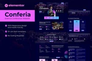 Conferia – Event & Conference Elementor Template Kit