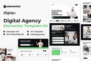 Digiqu – Digital Agency Elementor Template Kit
