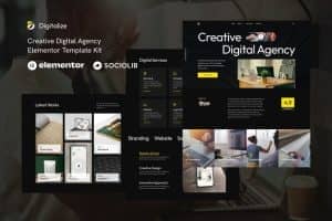 Digitalize – Creative Digital Agency & Portfolios Elementor Template Kit