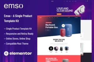 Emso – A Single Product Elementor Template Kit