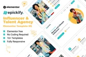 Epickify – Influencer & Talent Agency Elementor Template Kit