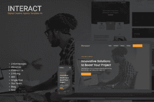 Interact – Digital Agency Elementor Template Kit