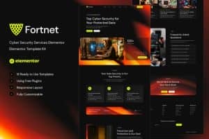 Fortnet – Cyber Security Services Elementor Template Kit