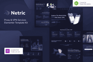 Netric – Proxy & VPN Services Elementor Template Kit