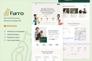 Furro – Pet Care & Veterinary Elementor Template Kit