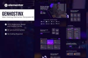 Genhostinx – Web Hosting Elementor Template Kit