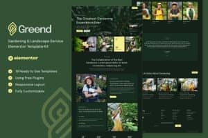 Greend – Gardening & Landscape Service Elementor Template Kit