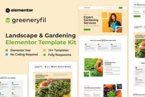 Greeneryfil – Landscape & Gardening Elementor Template Kit
