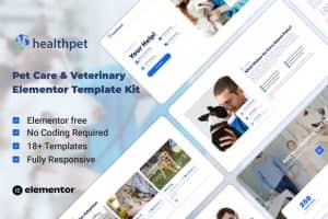 Healthpet – Pet Care & Veterinary Elementor Template Kit