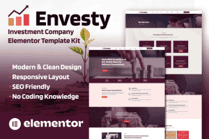 Envesty – Finance & Investment Company Elementor Template Kit