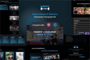 HomeFit Zone – Home Fitness & Wellness Elementor Pro Template Kit