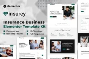 Insurey – Insurance Business Elementor Template Kit