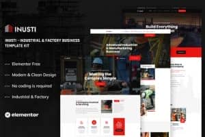 Inusti – Industrial & Factory Business Elementor Template Kit