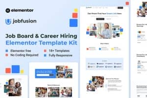 Jobfusion – Job & Career Hiring Elementor Template Kit