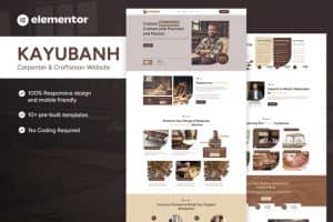 Kayubanh – Carpenter & Craftsman Elementor Template Kit