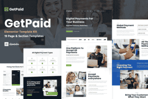 GetPaid – Payment Gateway & Fintech Service WordPress Elementor Template Kit
