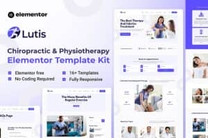 Lutis – Physiotherapy & Chiropractor Elementor Template Kit