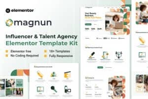 Magnun – Influencer & Talent Agency Elementor Template Kit