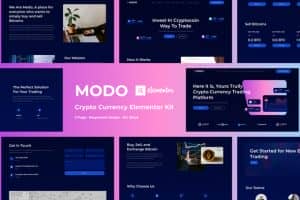 MODO – Crypto Currency Elementor Template Kit