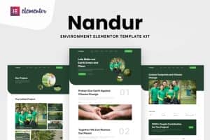 Nandur – Enviromental Elementor Template Kit