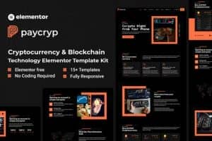 Paycryp – Cryptocurrency & Blockchain Technology Elementor Template Kit