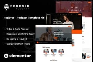 Podover – Podcast Elementor Template Kit