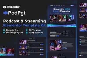 Podpgt – Radio Station & Podcaster Elementor Template Kit